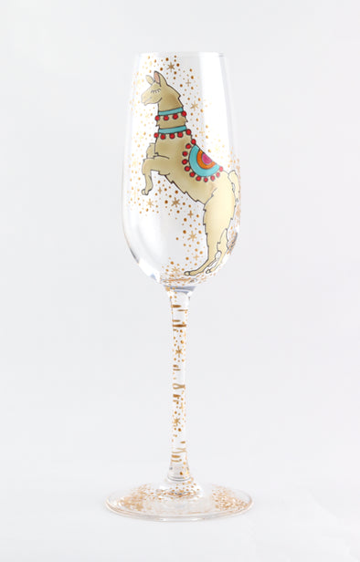 Llama Champagne Flutes