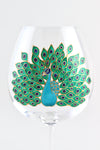 Peacock Wine Goblet