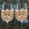 White Lace Wine Glass