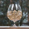 White Lace Brandy Glass