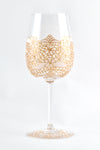 White Lace Wine Glass