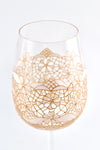 White Lace Wine Glass