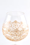 White Lace Brandy Glass