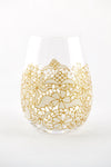 White Lace Stemless Wine Glass (2 sizes)