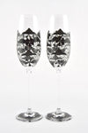 Black Lace Champagne Flute