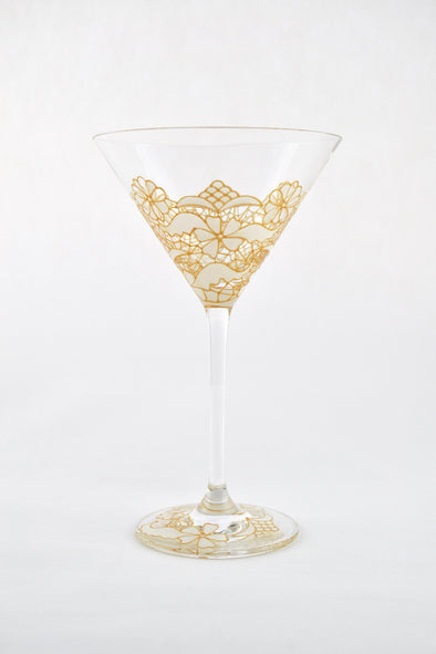 White Lace Cocktail Glass