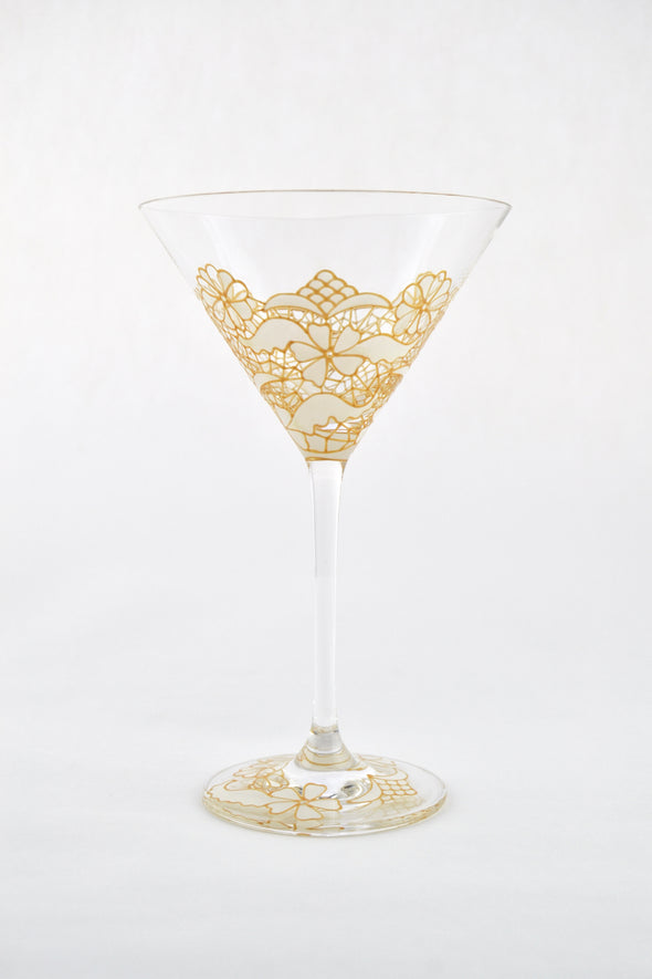 White Lace Cocktail Glass
