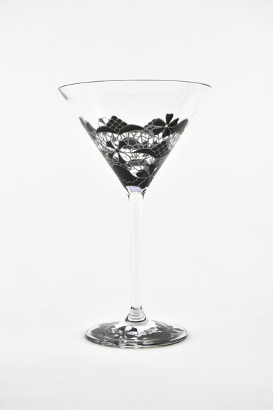 Black Lace Cocktail Glass