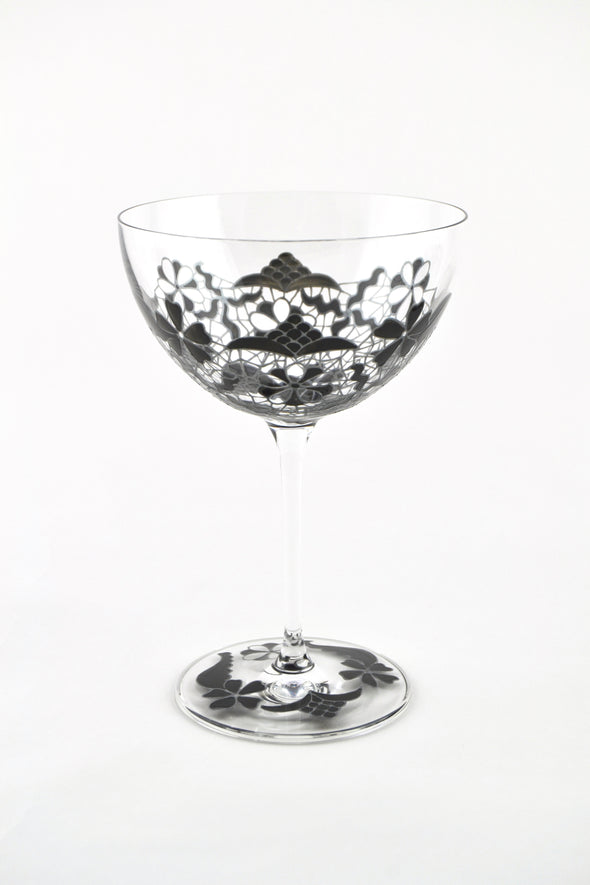 Black Lace Champagne Coupe