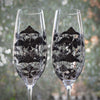 Black Lace Champagne Flute