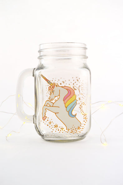 Unicorn Drinking Jar
