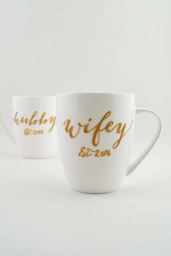 Wifey/Hubby Fine Bone China Mug